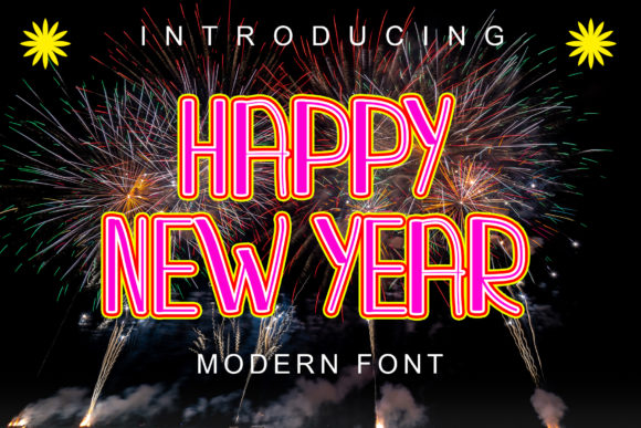 Happy New Year: A Modern Font for Creative Expression
