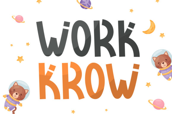 Work Krow: A Modern Display Font for Creative Expression